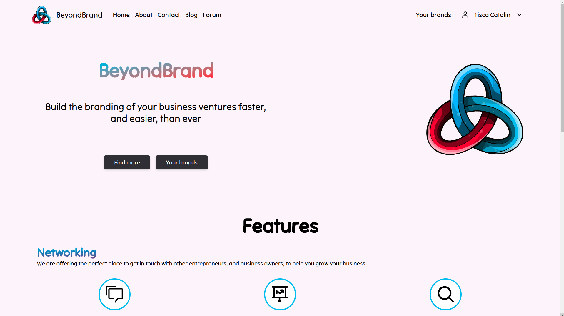 beyondbrand landing page